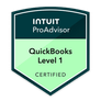 Intuit QuickBooks Certification Level 1 badge